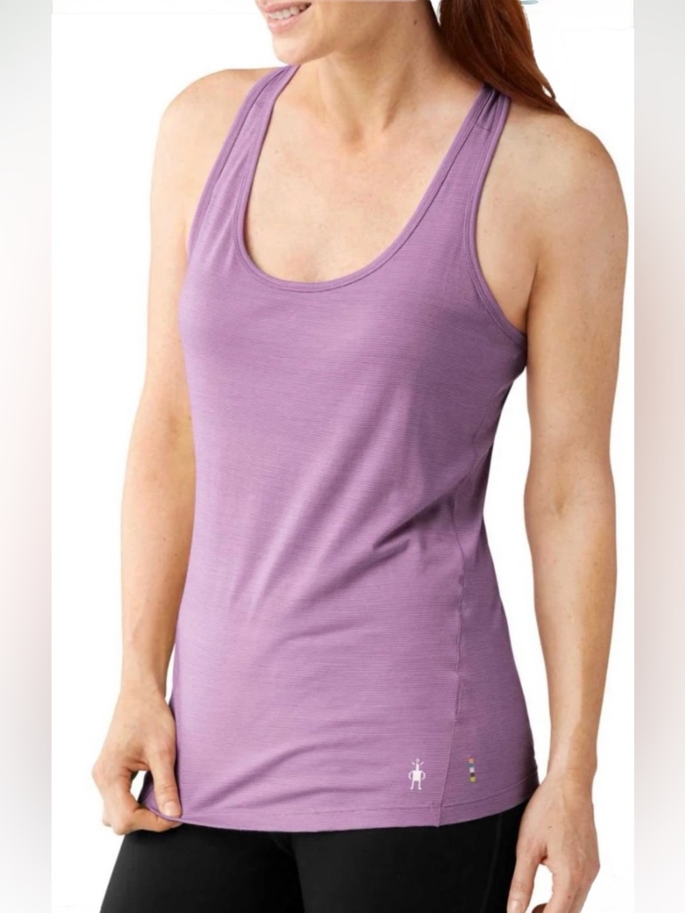 Smartwool Lilac Scoop Neck Merino Blend Tank